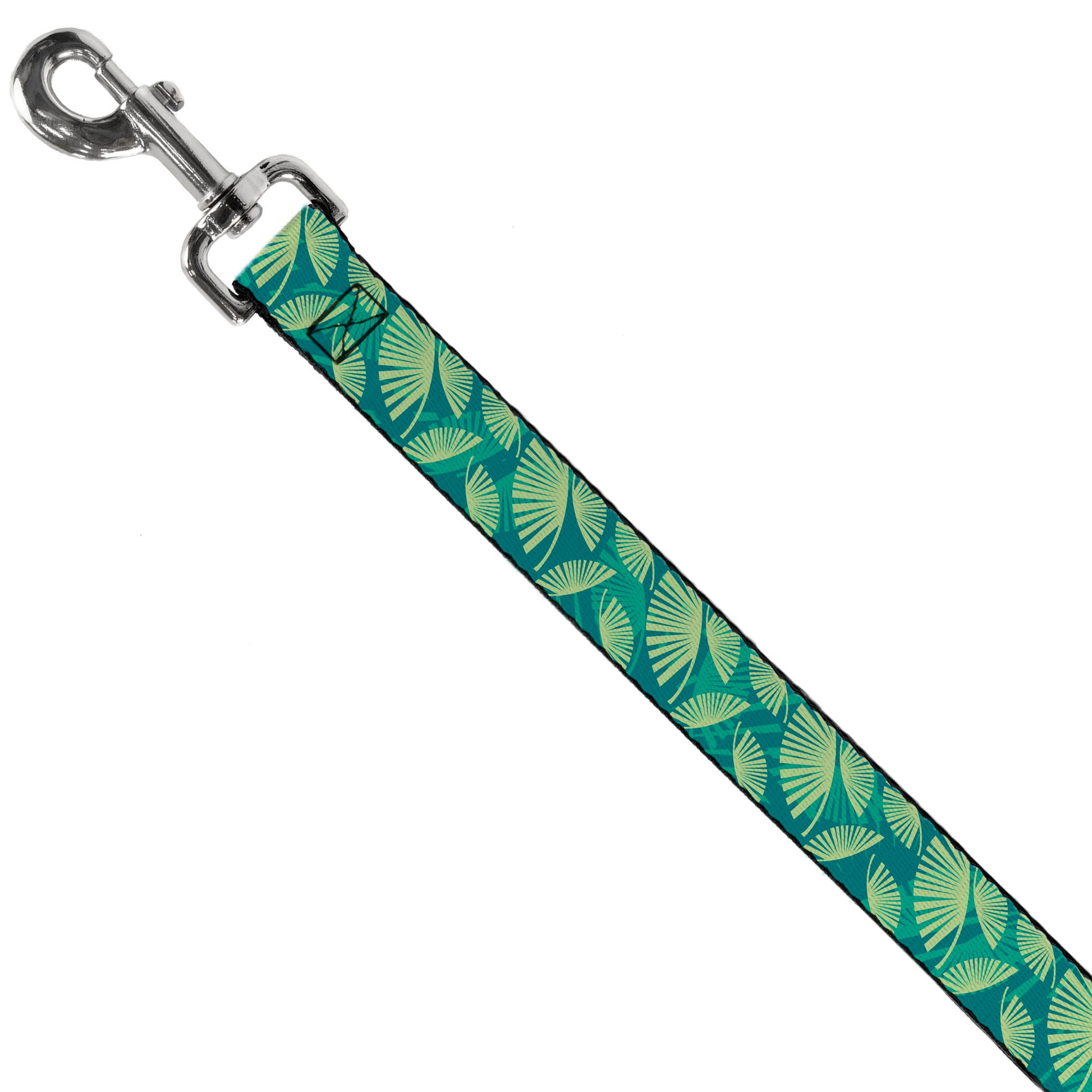 Dog Leash - Palm Leaves Stacked Pastel Greens Dog Leashes Buckle-Down
