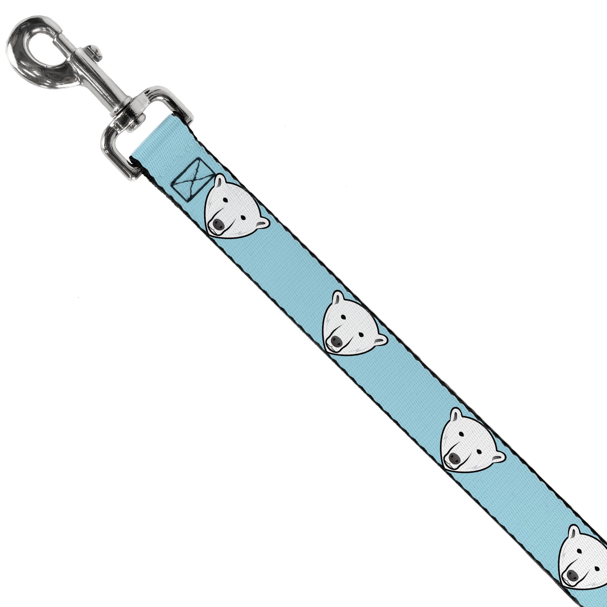 Dog Leash - Polar Bear Repeat Baby Blue Dog Leashes Buckle-Down