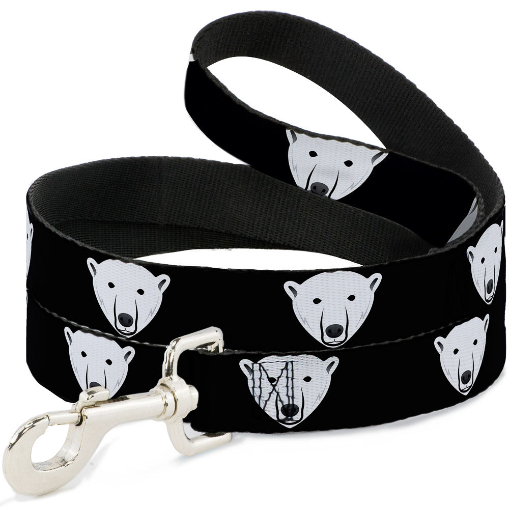 Dog Leash - Polar Bear Repeat Black Dog Leashes Buckle-Down