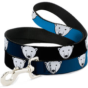 Dog Leash - Polar Bear Repeat Black/Blue Fade Dog Leashes Buckle-Down