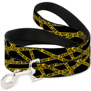 Dog Leash - Police Line Black/Yellow Dog Leashes Buckle-Down