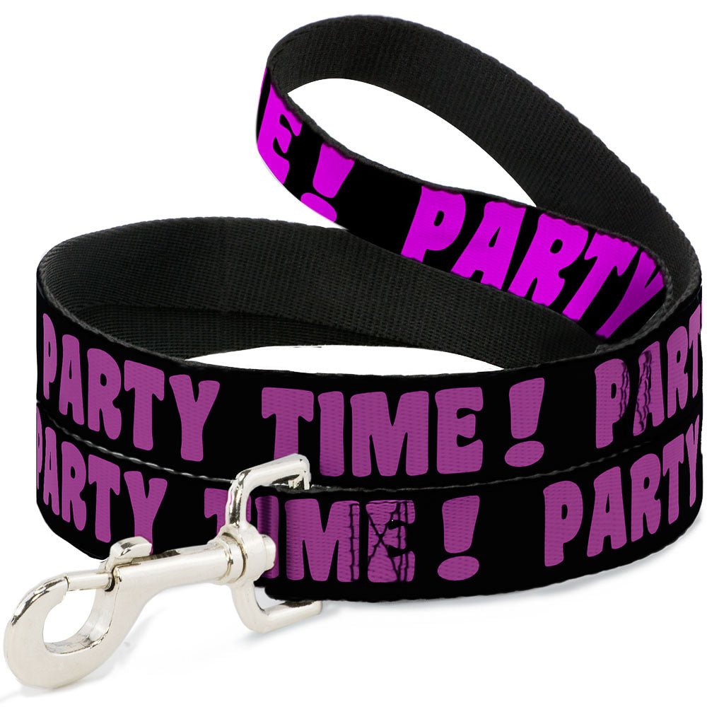 Dog Leash - PARTY TIME! Black/Fuchsia Dog Leashes Buckle-Down