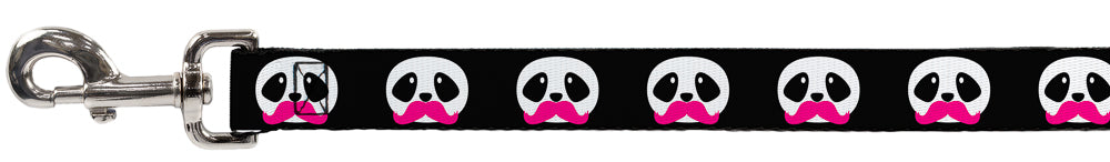 Dog Leash - Panda Face w/Pink Mustache Dog Leashes Buckle-Down