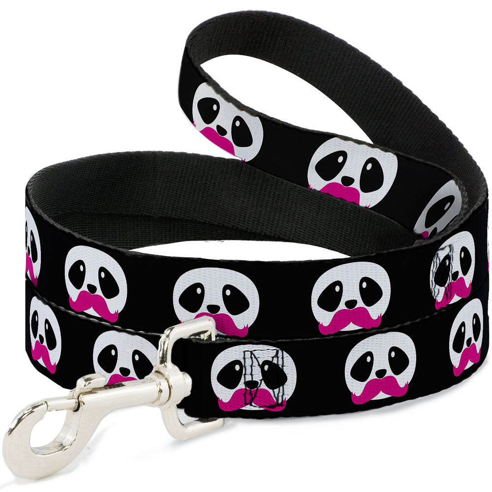 Dog Leash - Panda Face w/Pink Mustache Dog Leashes Buckle-Down