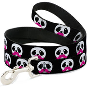 Dog Leash - Panda Face w/Pink Mustache Dog Leashes Buckle-Down
