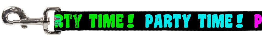 Dog Leash - PARTY TIME! Black/Green/Turquoise/Fuchsia Dog Leashes Buckle-Down