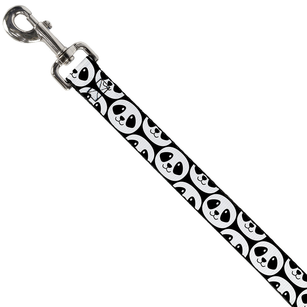 Dog Leash - Smiling Panda Repeat Black/White Dog Leashes Buckle-Down