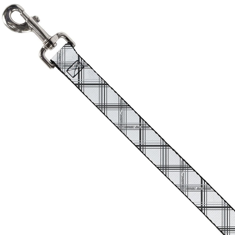 Dog Leash - Plaid X Weathered White/Gray Dog Leashes Buckle-Down