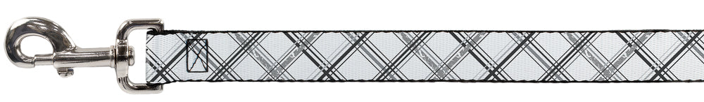 Dog Leash - Plaid X Weathered White/Gray Dog Leashes Buckle-Down