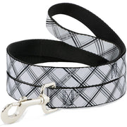 Dog Leash - Plaid X Weathered White/Gray Dog Leashes Buckle-Down
