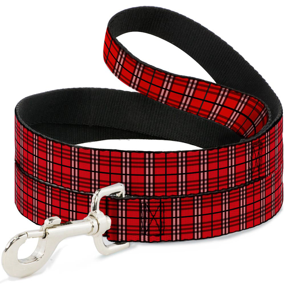 Dog Leash - Plaid Red Dog Leashes Buckle-Down