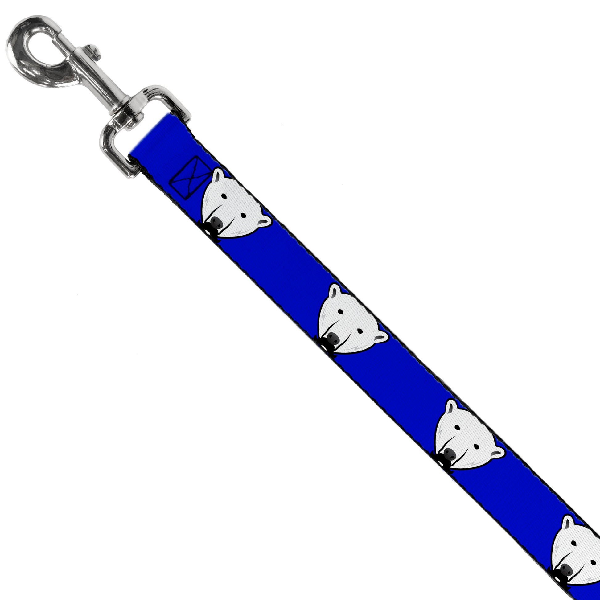 Dog Leash - Polar Bear w/Mustache Royal Dog Leashes Buckle-Down