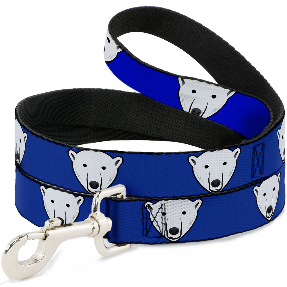 Dog Leash - Polar Bear w/Mustache Royal Dog Leashes Buckle-Down