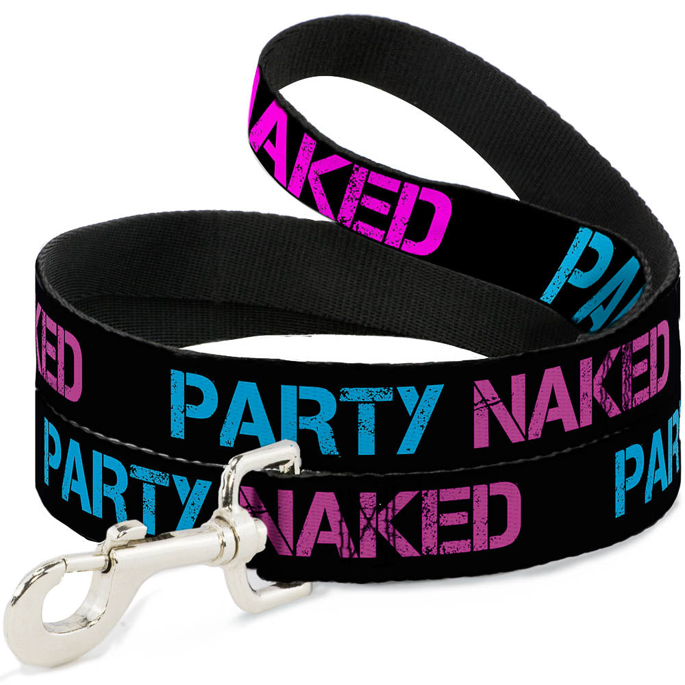 Buckle-Down Dog Leash - PARTY NAKED Black/Turquoise/Fuchsia Dog Leashes Buckle-Down