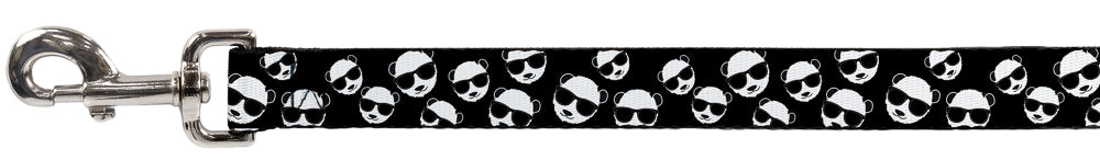 Dog Leash - Multi Panda w/Sunglasses Black/White Dog Leashes Buckle-Down