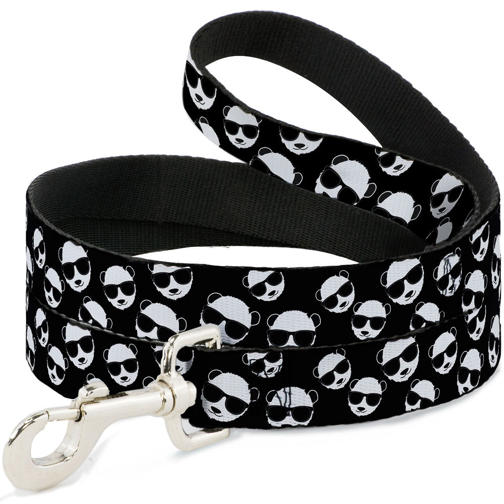 Dog Leash - Multi Panda w/Sunglasses Black/White Dog Leashes Buckle-Down