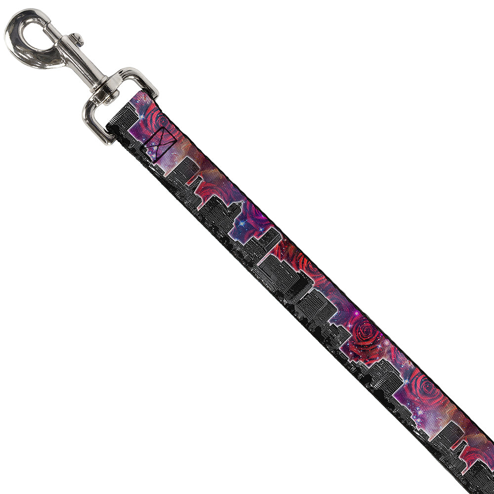 Dog Leash - Portland Vivid Skyline Cosmic Roses Dog Leashes Buckle-Down