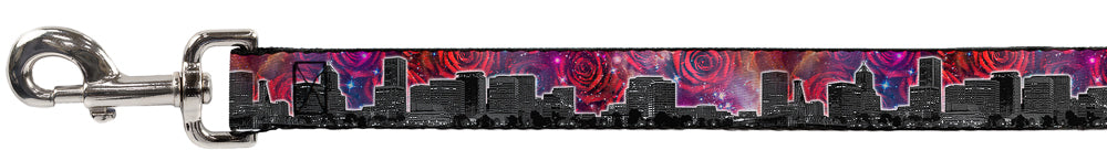 Dog Leash - Portland Vivid Skyline Cosmic Roses Dog Leashes Buckle-Down
