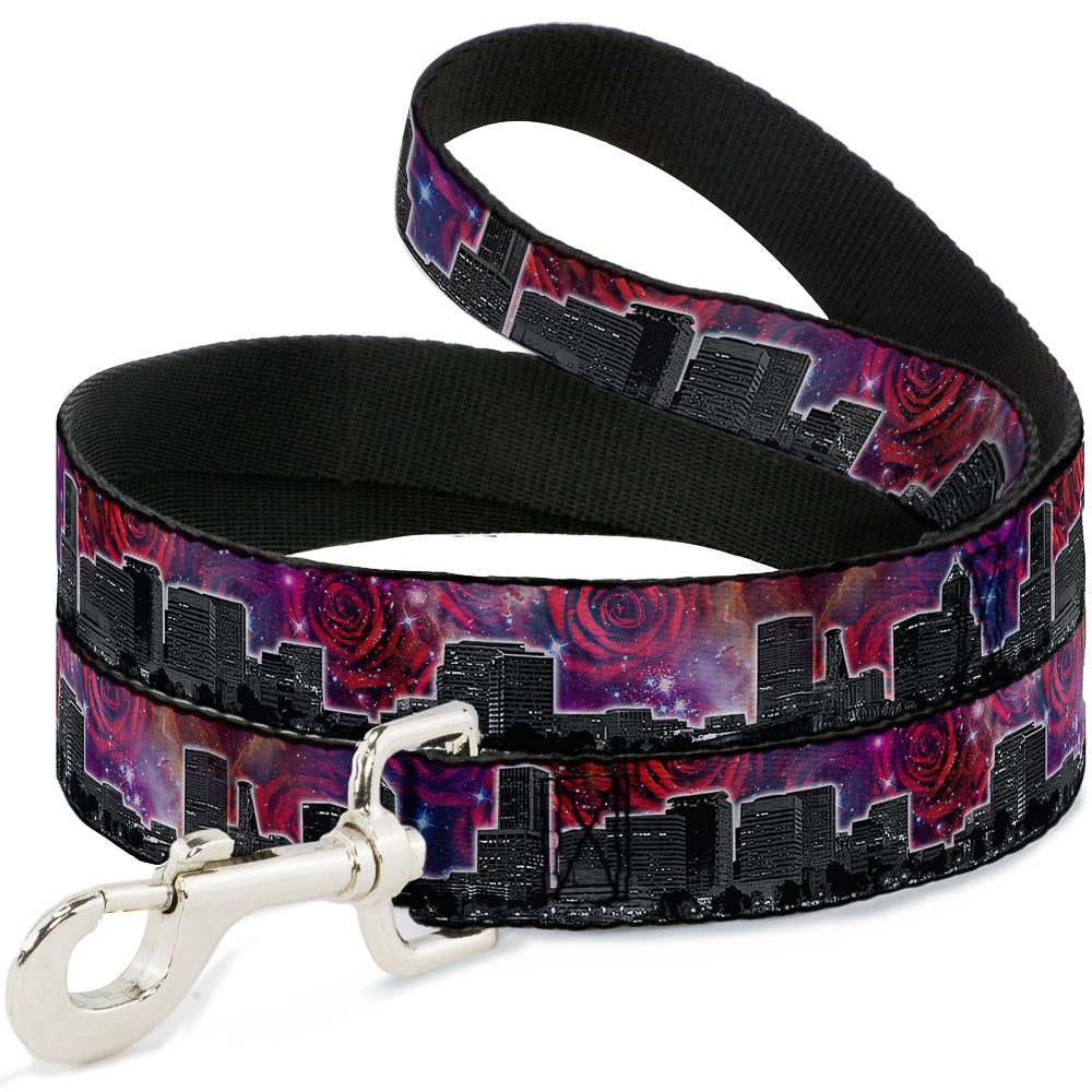 Dog Leash - Portland Vivid Skyline Cosmic Roses Dog Leashes Buckle-Down