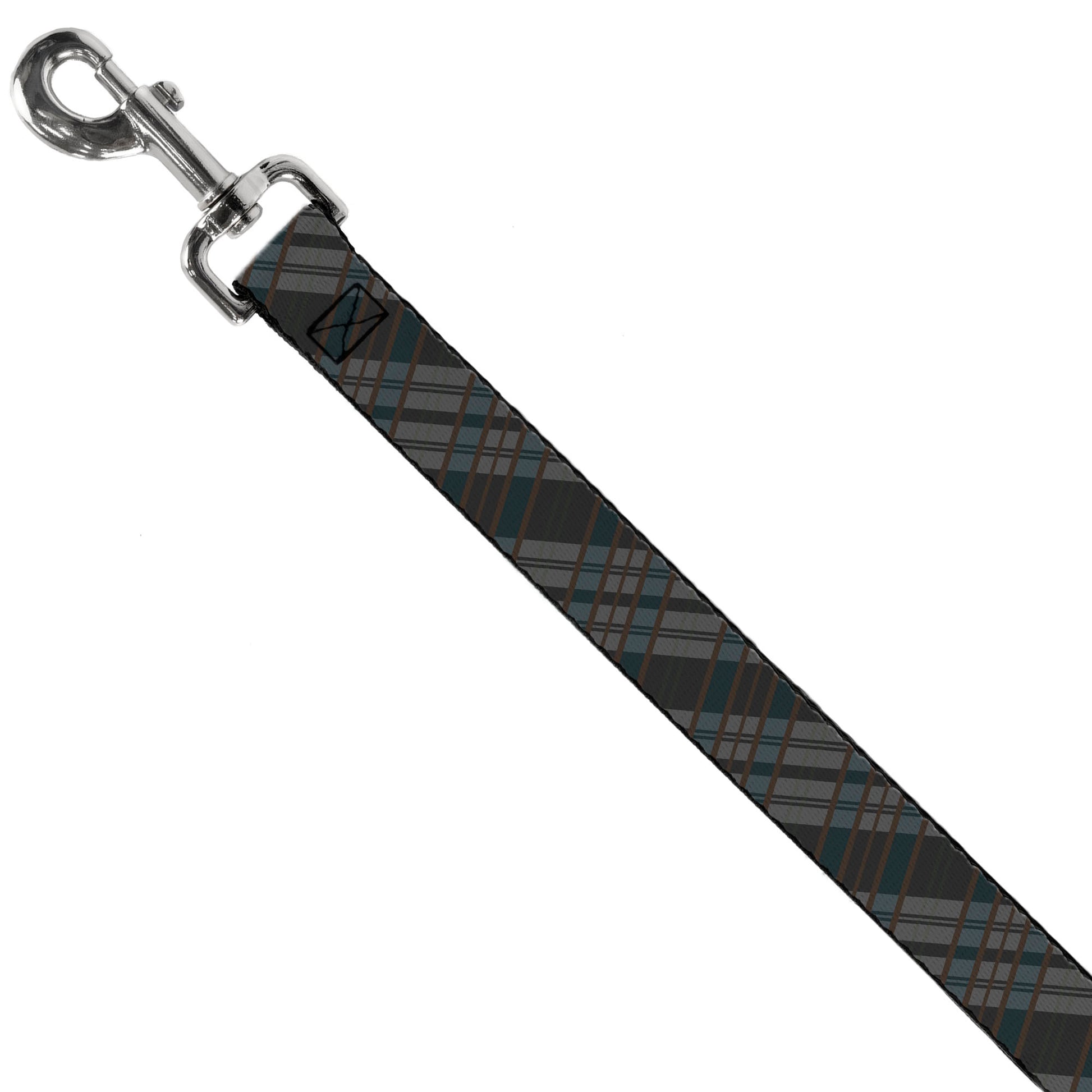 Dog Leash - Plaid Gray/Black/Brown Dog Leashes Buckle-Down