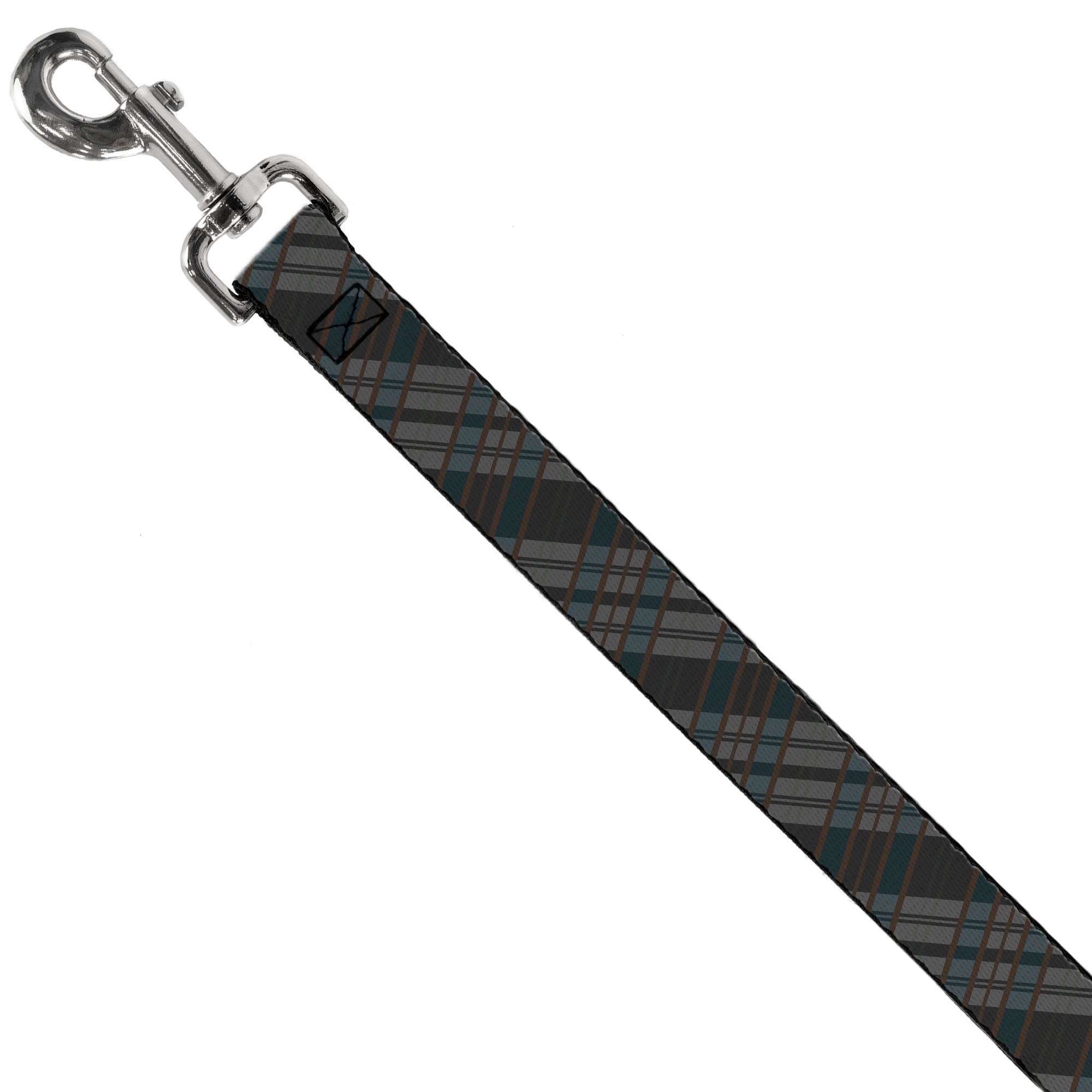 Dog Leash - Plaid Gray/Black/Brown Dog Leashes Buckle-Down