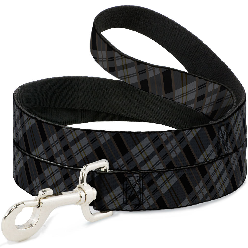 Dog Leash - Plaid Gray/Black/Brown Dog Leashes Buckle-Down