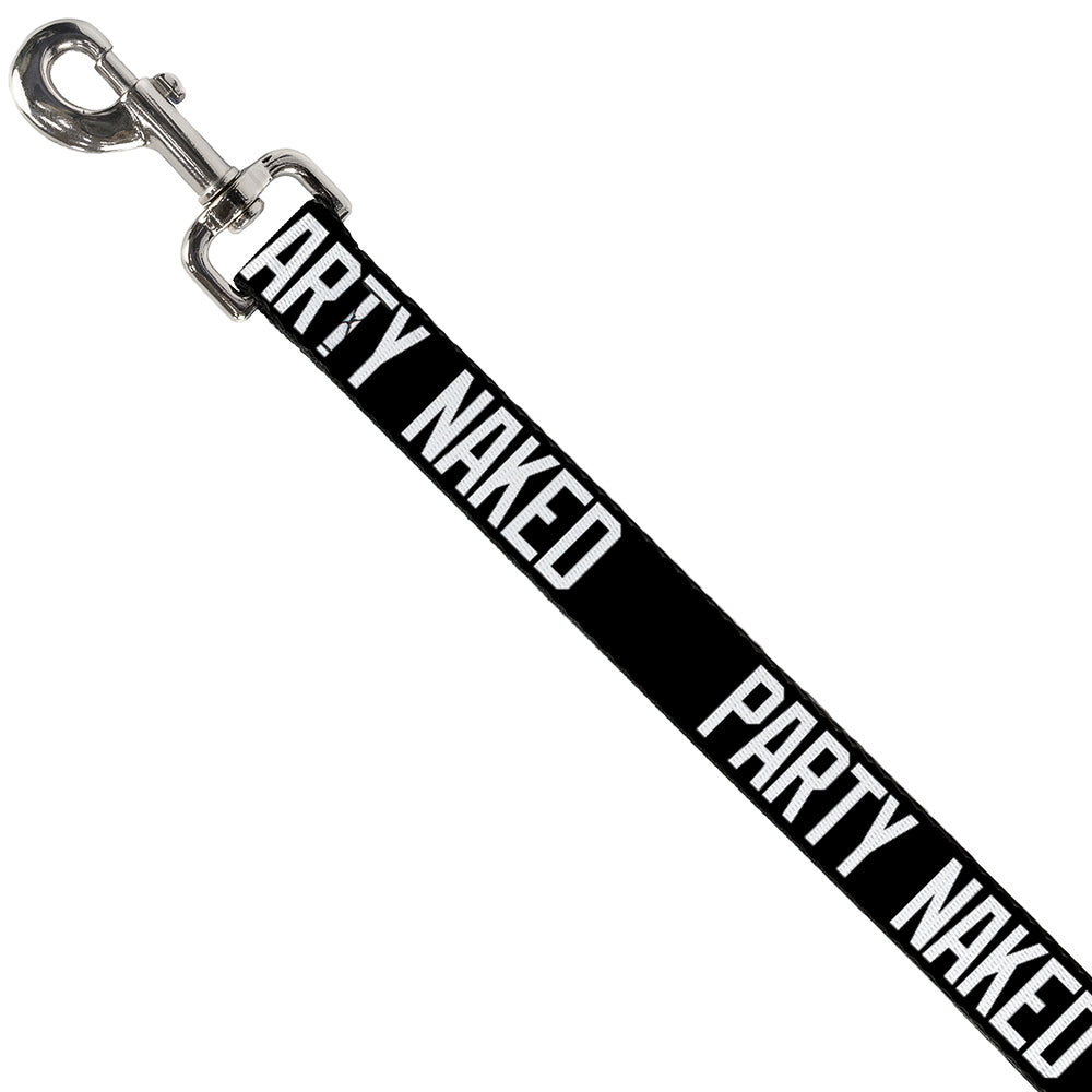 Buckle-Down Dog Leash - PARTY NAKED Black/White Dog Leashes Buckle-Down