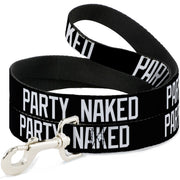 Buckle-Down Dog Leash - PARTY NAKED Black/White Dog Leashes Buckle-Down