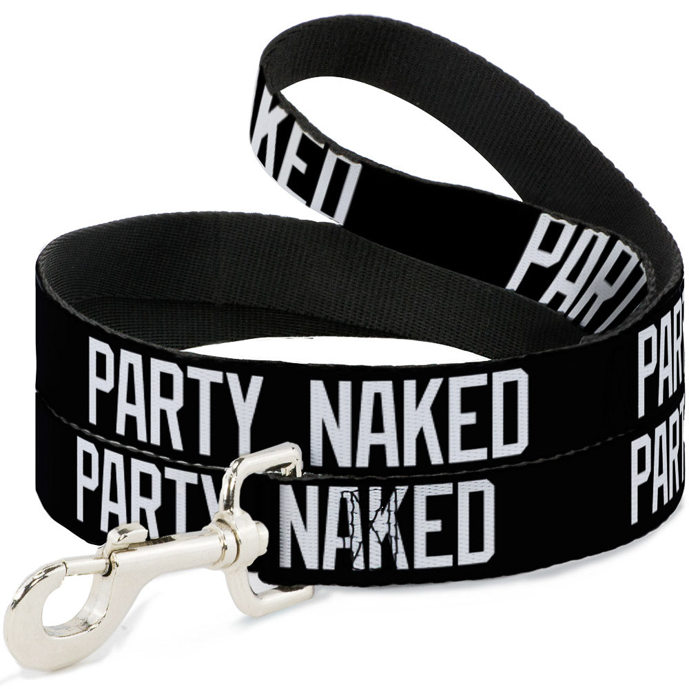 Buckle-Down Dog Leash - PARTY NAKED Black/White Dog Leashes Buckle-Down