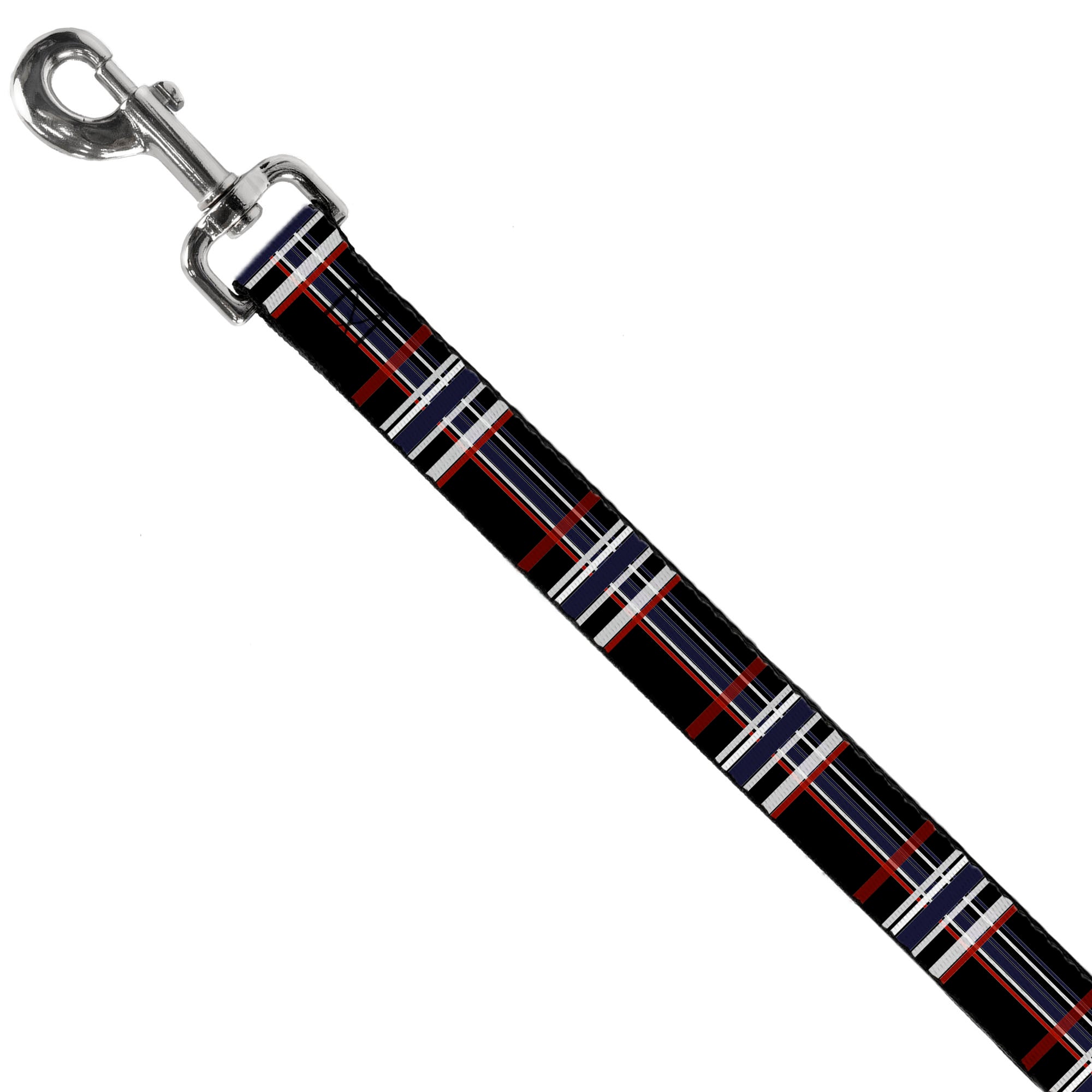 Dog Leash - Plaid Black/Red/White/Blue Dog Leashes Buckle-Down
