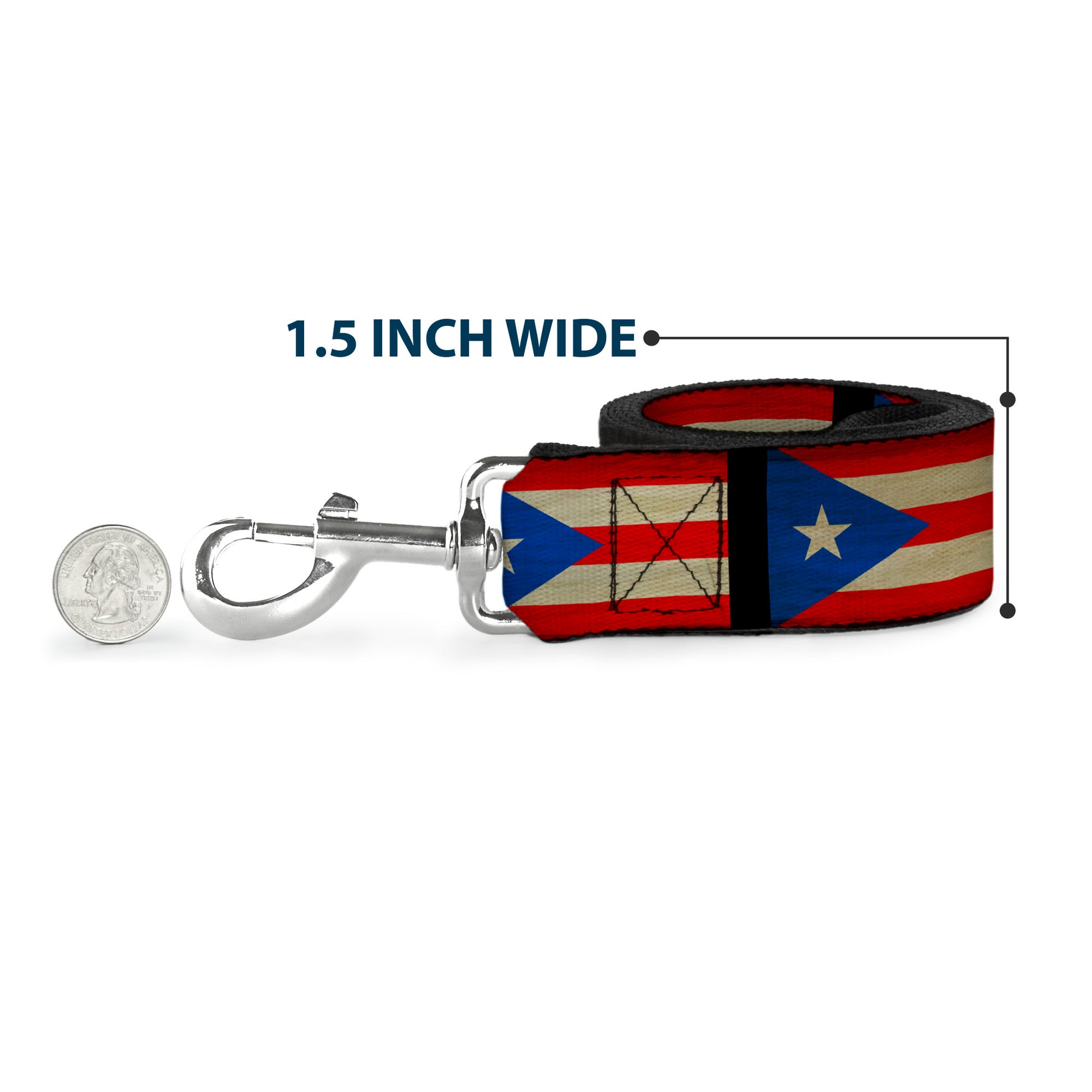 Dog Leash - Puerto Rico Flag Weathered Dog Leashes Buckle-Down