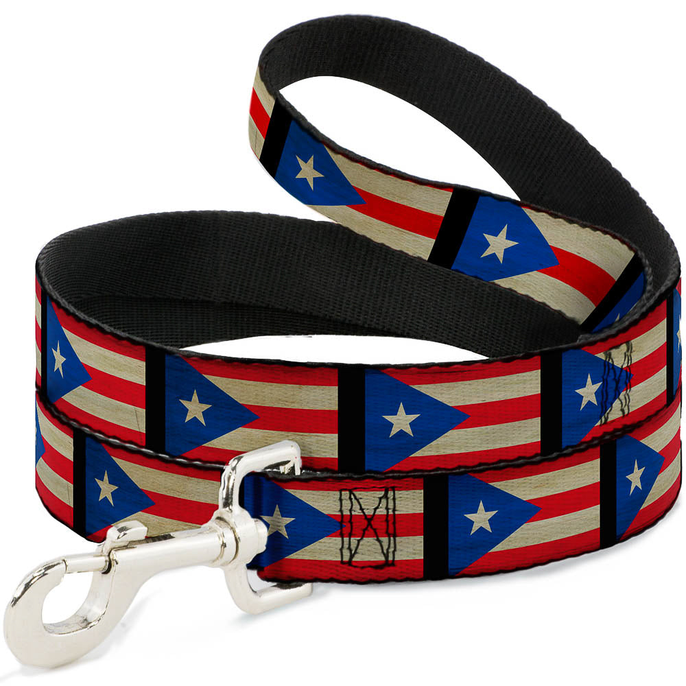 Dog Leash - Puerto Rico Flag Weathered Dog Leashes Buckle-Down