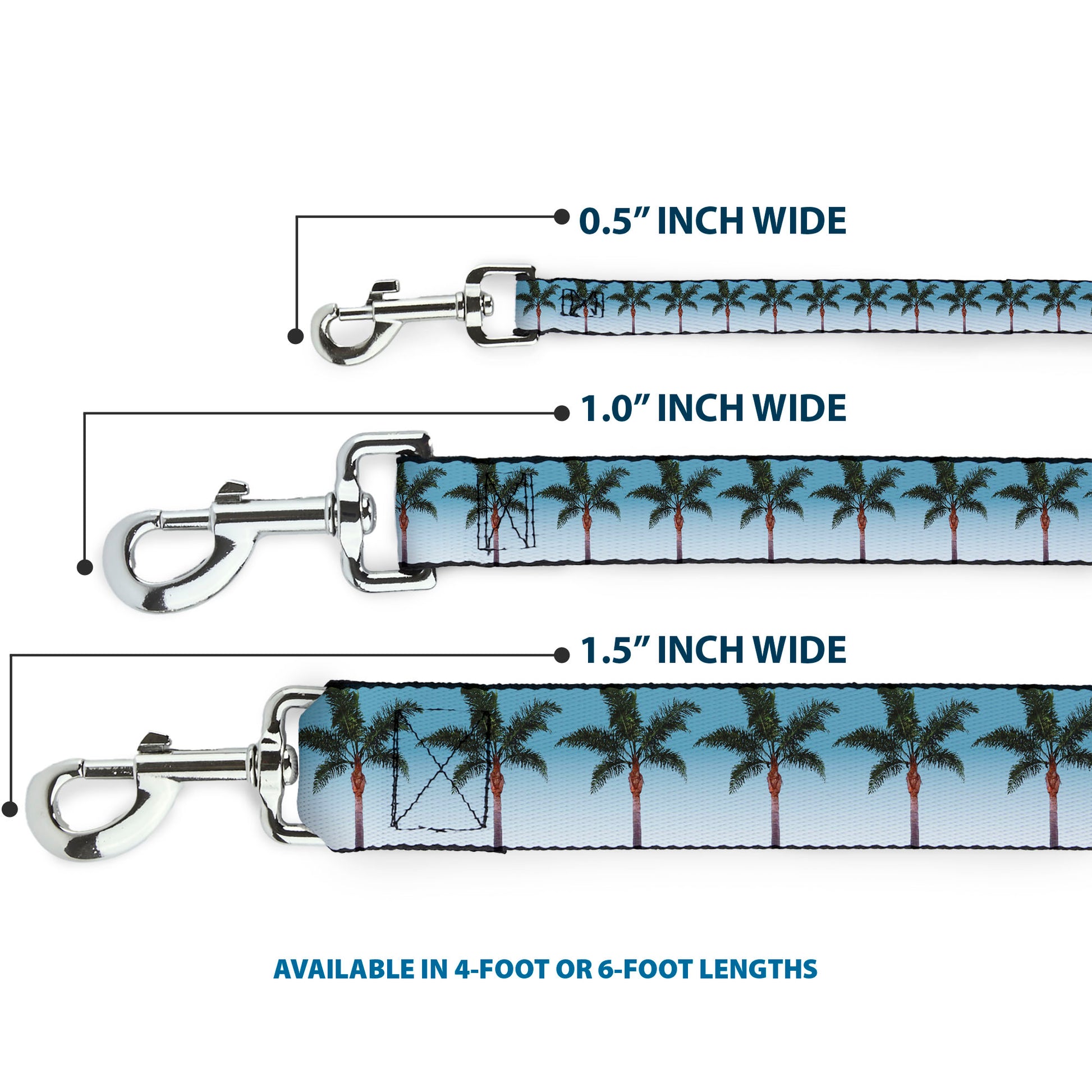 Dog Leash - Palm Tree Skyline Dog Leashes Buckle-Down