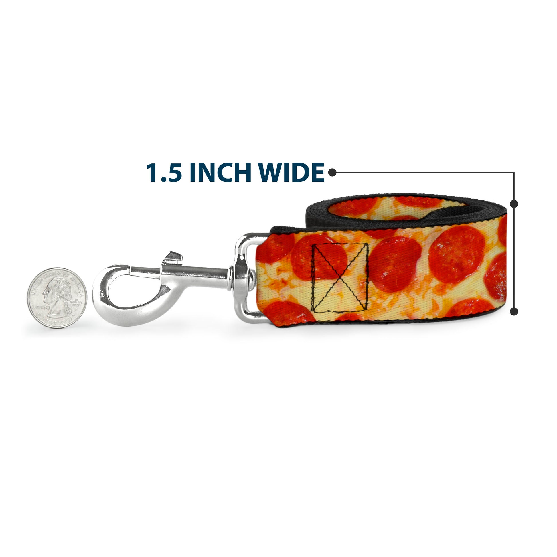 Dog Leash - Pepperoni Pizza Vivid Dog Leashes Buckle-Down