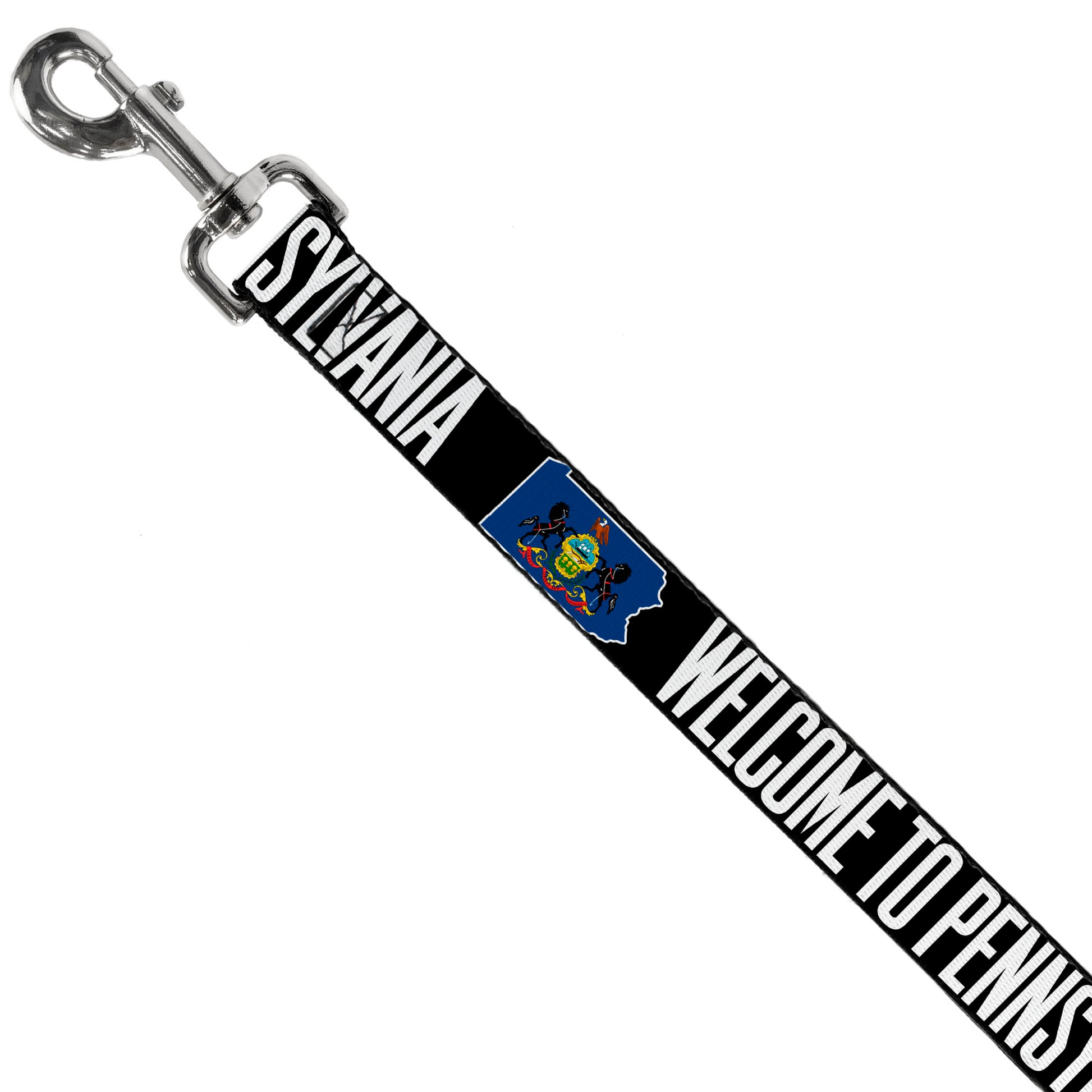 Dog Leash - Pennsylvania Flag Silhouette WELCOME TO PENNSYLVANIA Dog Leashes Buckle-Down