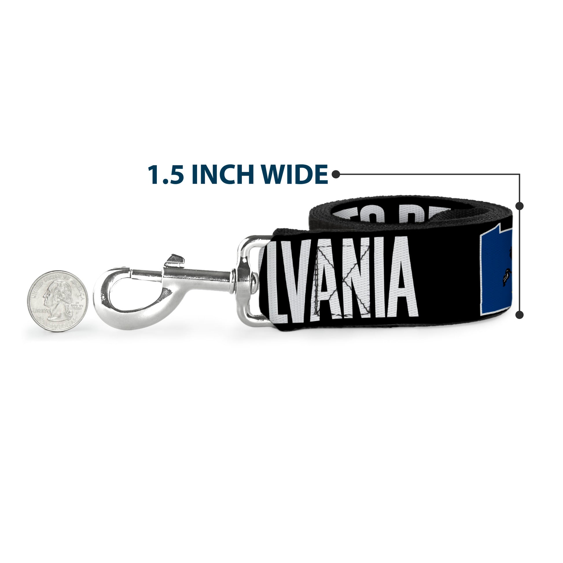 Dog Leash - Pennsylvania Flag Silhouette WELCOME TO PENNSYLVANIA Dog Leashes Buckle-Down