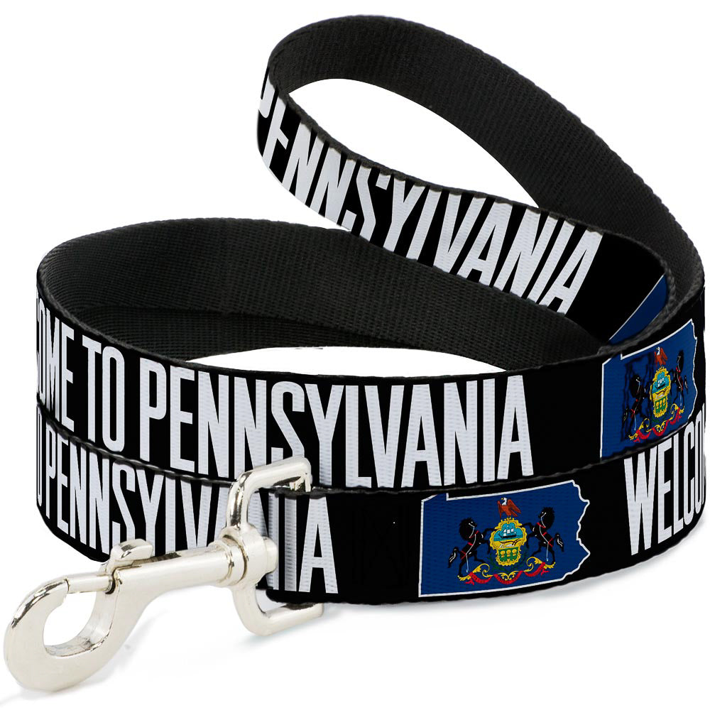 Dog Leash - Pennsylvania Flag Silhouette WELCOME TO PENNSYLVANIA Dog Leashes Buckle-Down