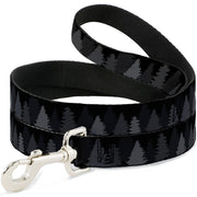 Dog Leash - Pine Tree Silhouettes Black/Grays Dog Leashes Buckle-Down