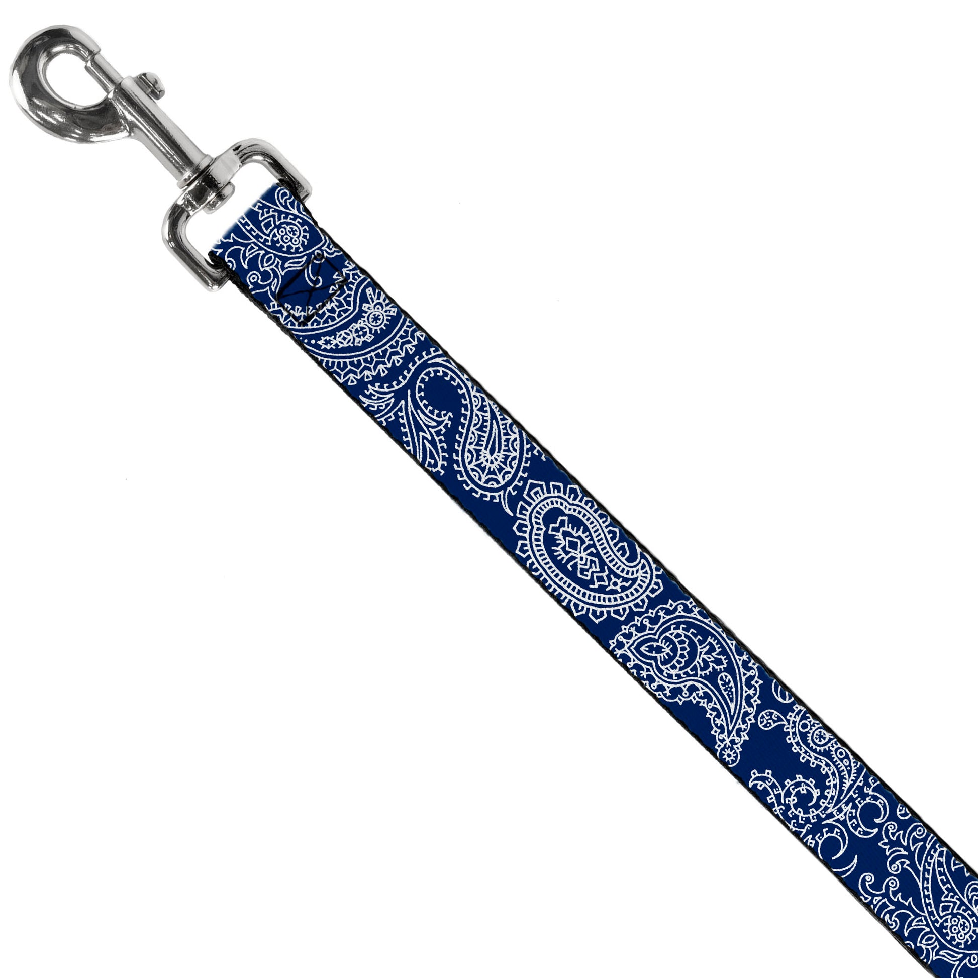 Dog Leash - Paisley Blue/White Dog Leashes Buckle-Down
