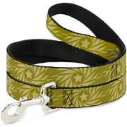 Dog Leash - Pinwheel Star Olive Green/Beige Dog Leashes Buckle-Down