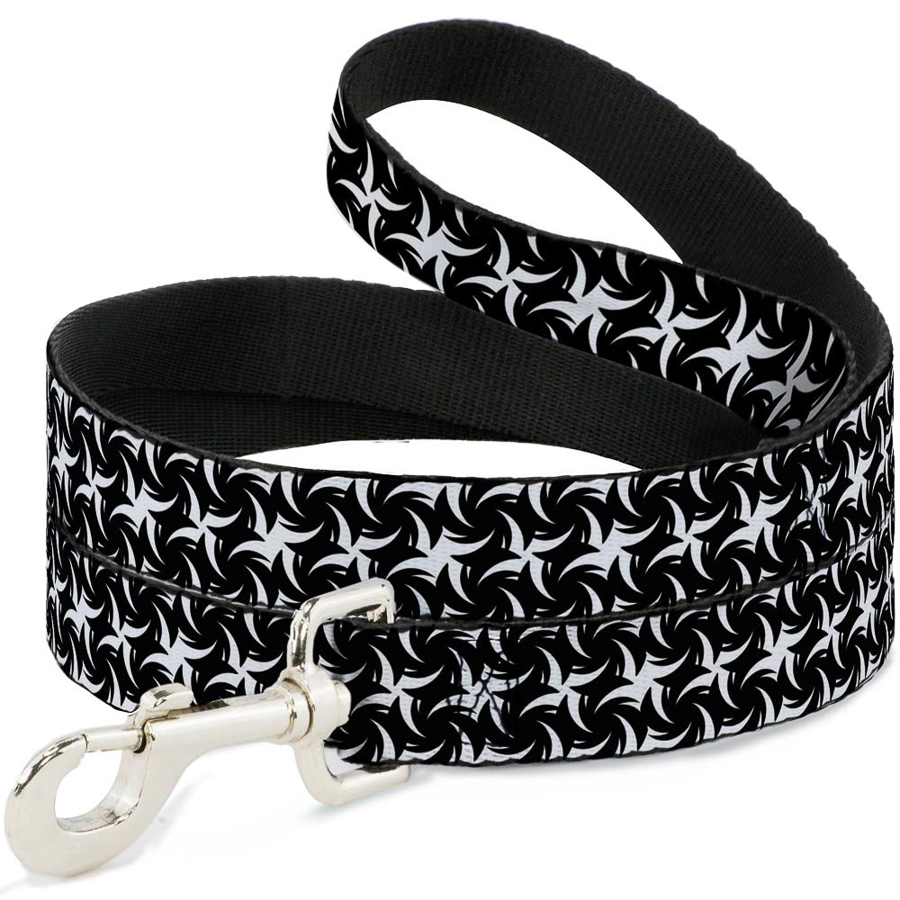 Dog Leash - Pinwheel Plumes White/Black Dog Leashes Buckle-Down
