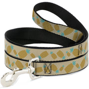 Dog Leash - Pineapples Rotating Tan Dog Leashes Buckle-Down