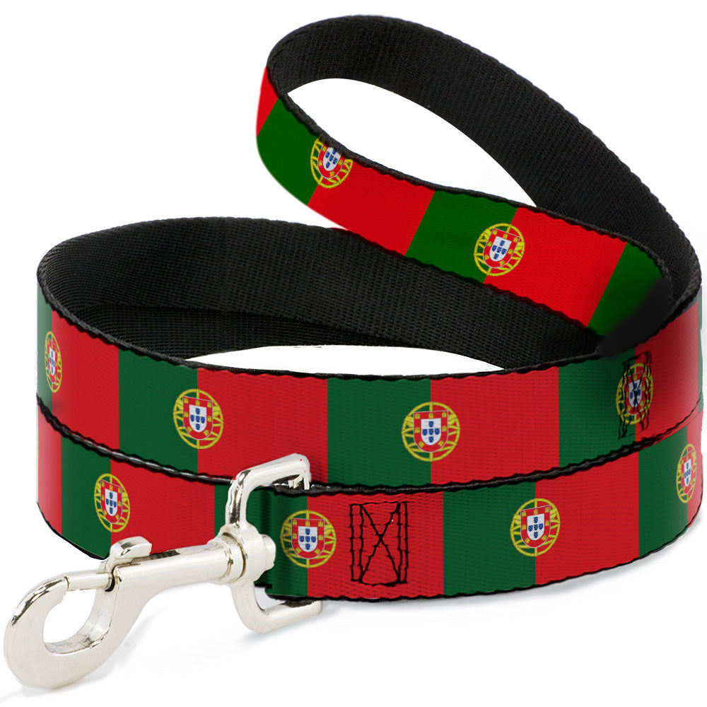 Dog Leash - Portugal Flag Green/Red Dog Leashes Buckle-Down