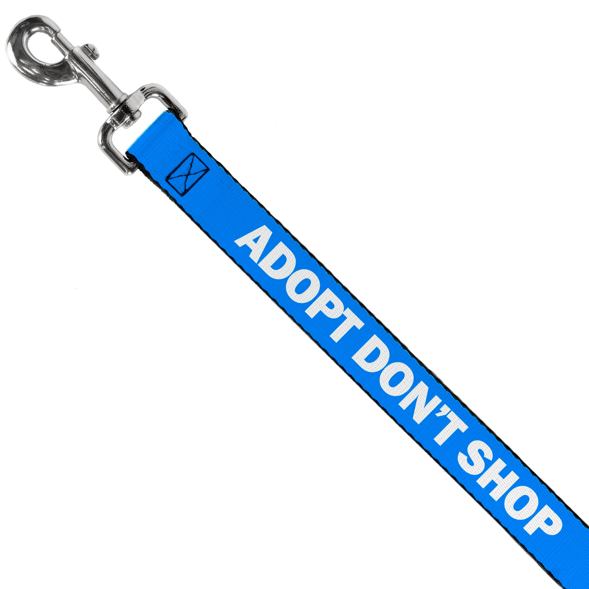 Dog Leash - Pet Quote ADOPT DON'T SHOP Blue/White Dog Leashes Buckle-Down