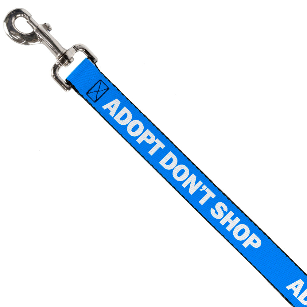Dog Leash - Pet Quote ADOPT DON'T SHOP Blue/White Dog Leashes Buckle-Down