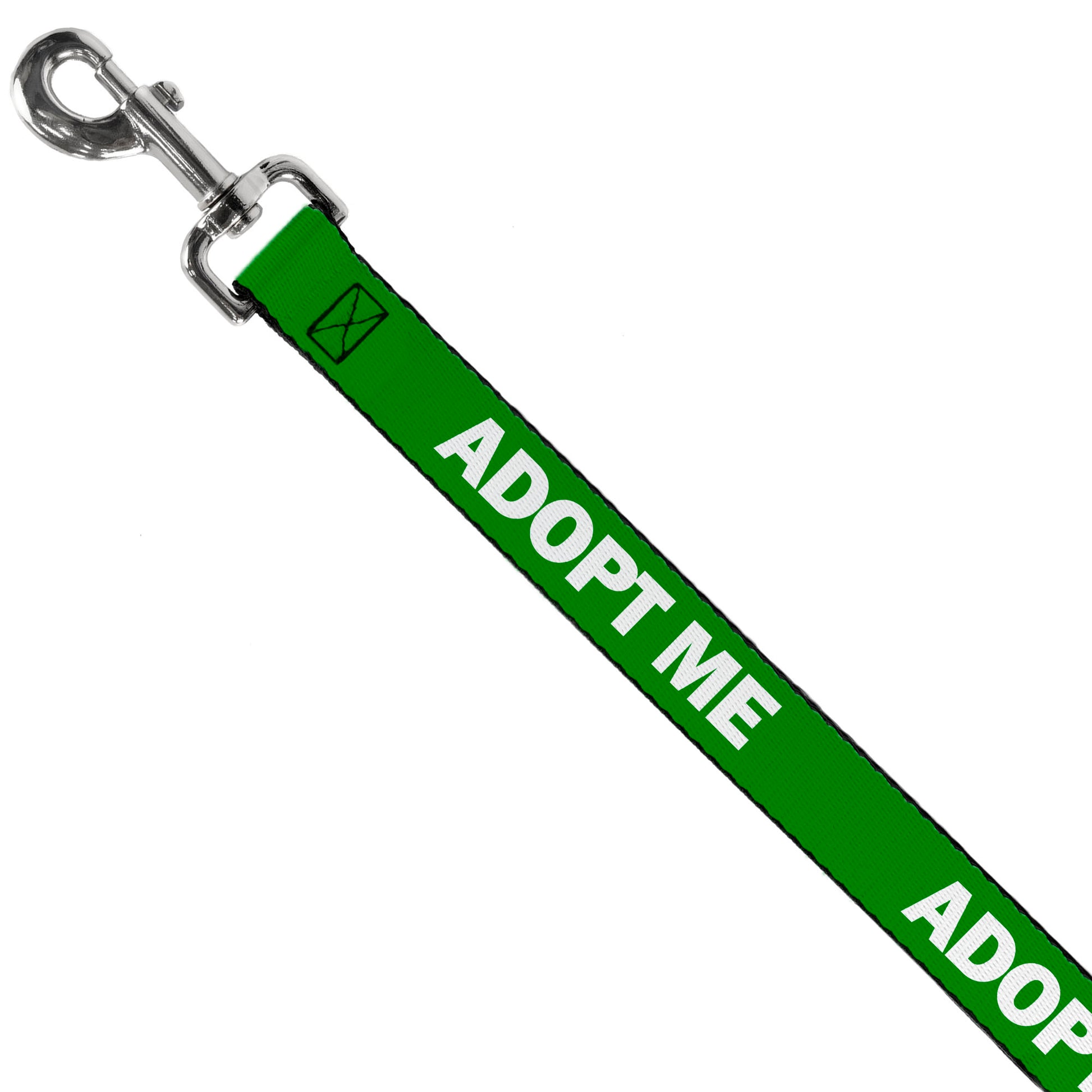 Dog Leash - Pet Quote ADOPT ME Green/White Dog Leashes Buckle-Down