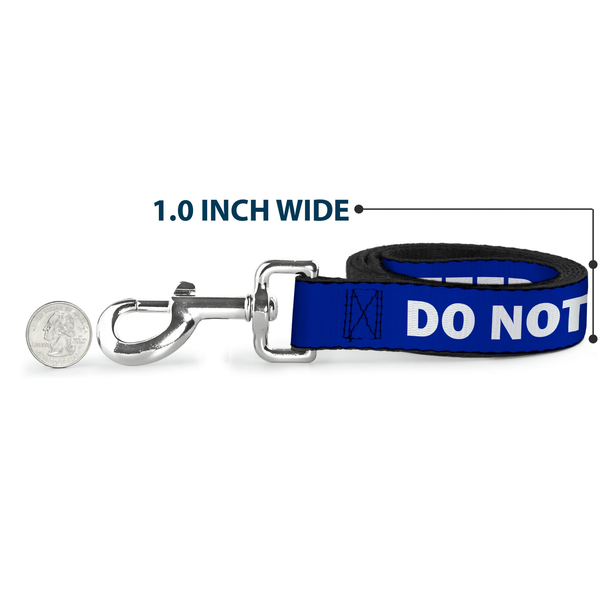 Dog Leash - Pet Quote DO NOT FEED Navy/White Dog Leashes Buckle-Down