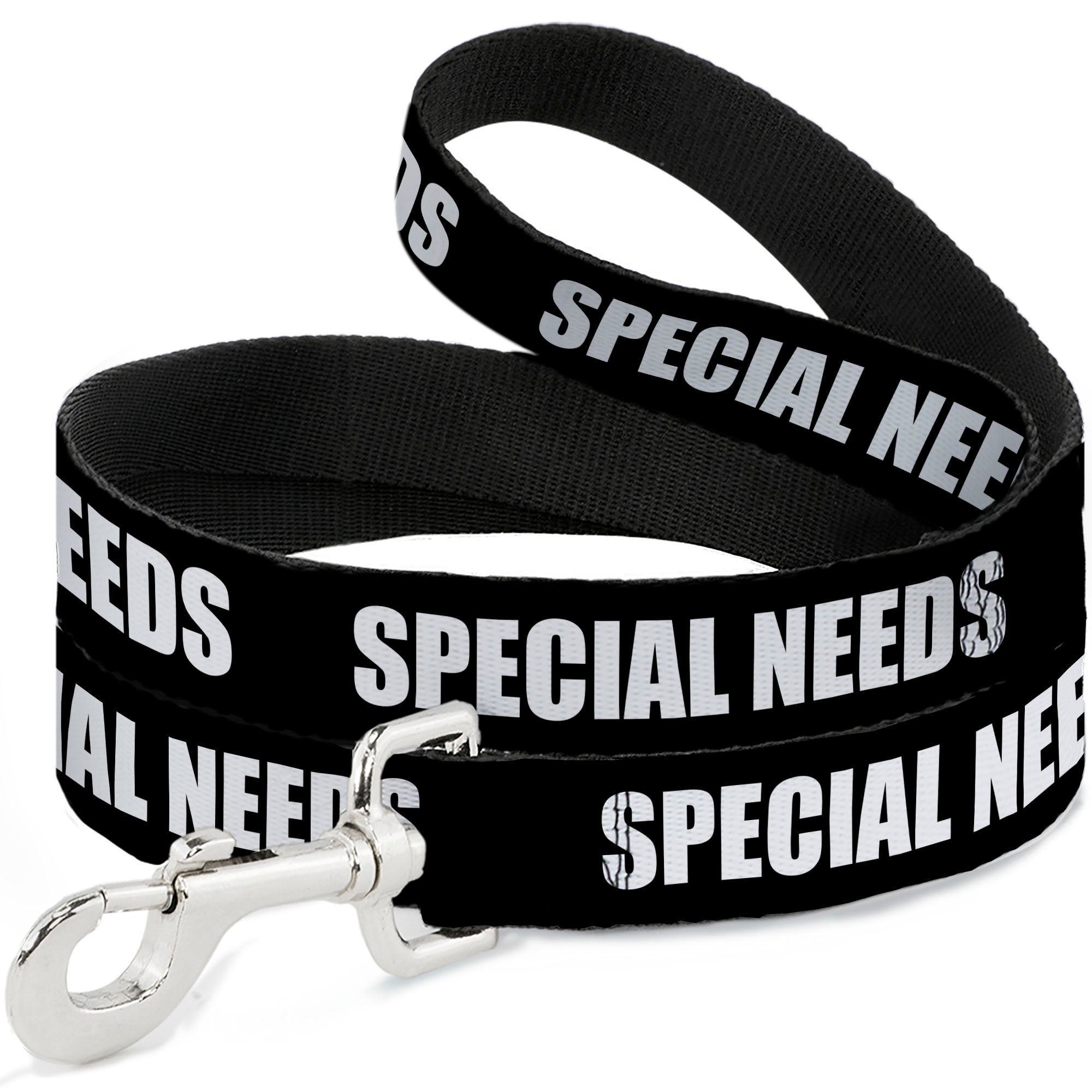 Dog Leash - Pet Quote SPECIAL NEEDS Black/White