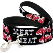 Dog Leash - Steaks w/MEAT Text Dog Leashes Buckle-Down
