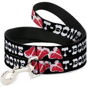 Dog Leash - Steaks w/T-BONE Text Dog Leashes Buckle-Down